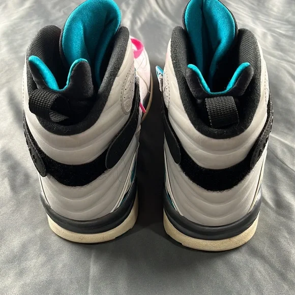 NIKE AIR JORDAN | VIII 8 RETRO South Beach White Turbo Green | Size 8.5 - Picture 3 of 10